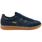 Gola men's trainer in navy with a gum sole