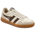Gola Grandslam Classic trainers in off-white and brown with a gum sole