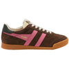 Gola Classics Elan-Sneaker für Damen - Dunkelbraun/Fluorosa/Dunkelkhaki