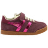 Gola Classics Elan Glitz-Sneaker mit Klettverschluss für Kinder - Windsorwein/Fuchsia/Kirschrot