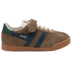 Gola Classics Elan-Sneaker mit Klettverschluss für Kinder - Tabak/Marineblau/Immergrün