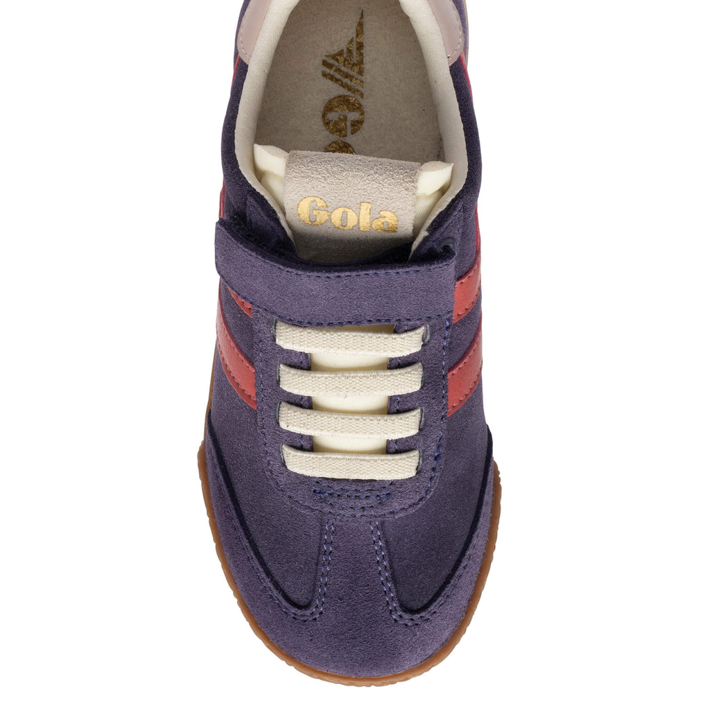 Gola Kids Coaster Velcro trainer in purple and red