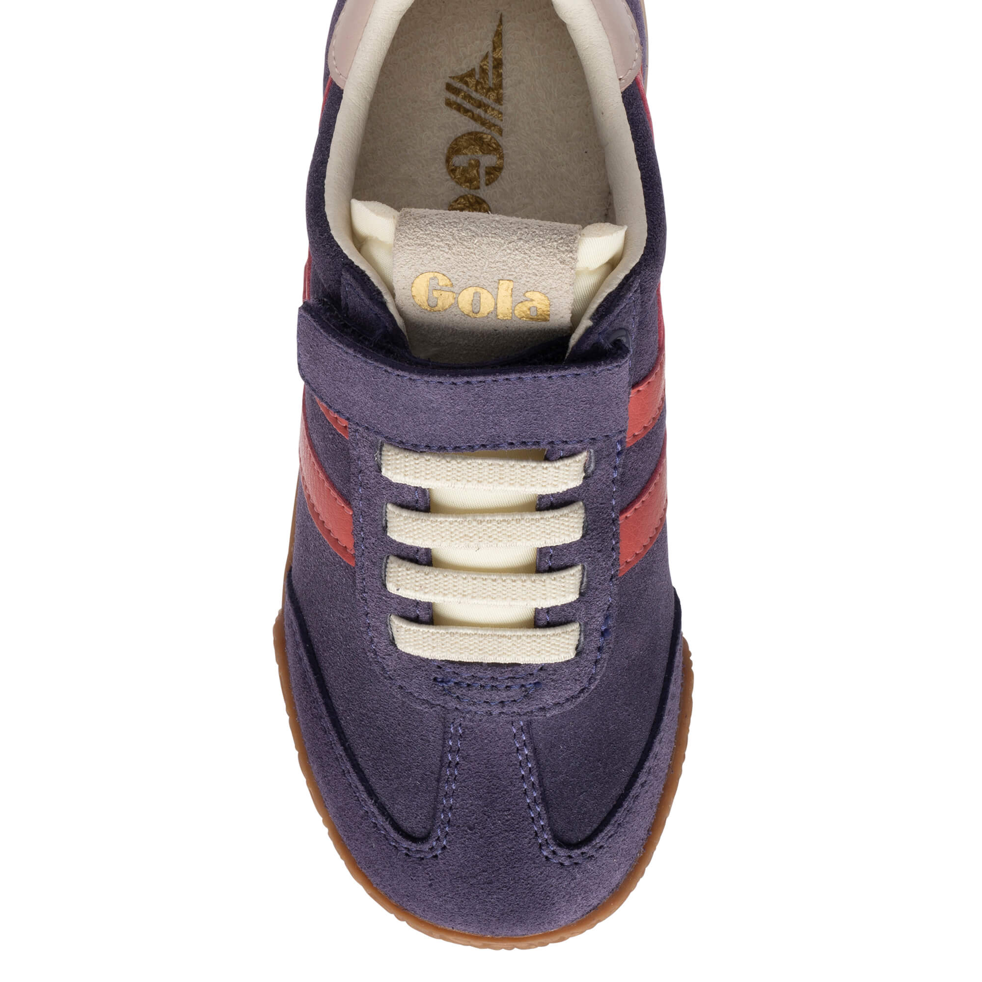 Gola Kids Coaster Velcro trainer in purple and red