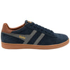 Gola Classics Herren-Turnschuhe Equipe II aus Wildleder - Marineblau/Nadelgrün/Umbra