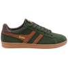 Gola Classics Herren-Turnschuhe Equipe II aus Wildleder - Dunkles Khaki/Umbra/Dunkelbraun
