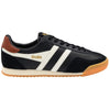 Gola Classics Baskets en cuir Europa pour hommes - Noir/Blanc cassé/Rouille