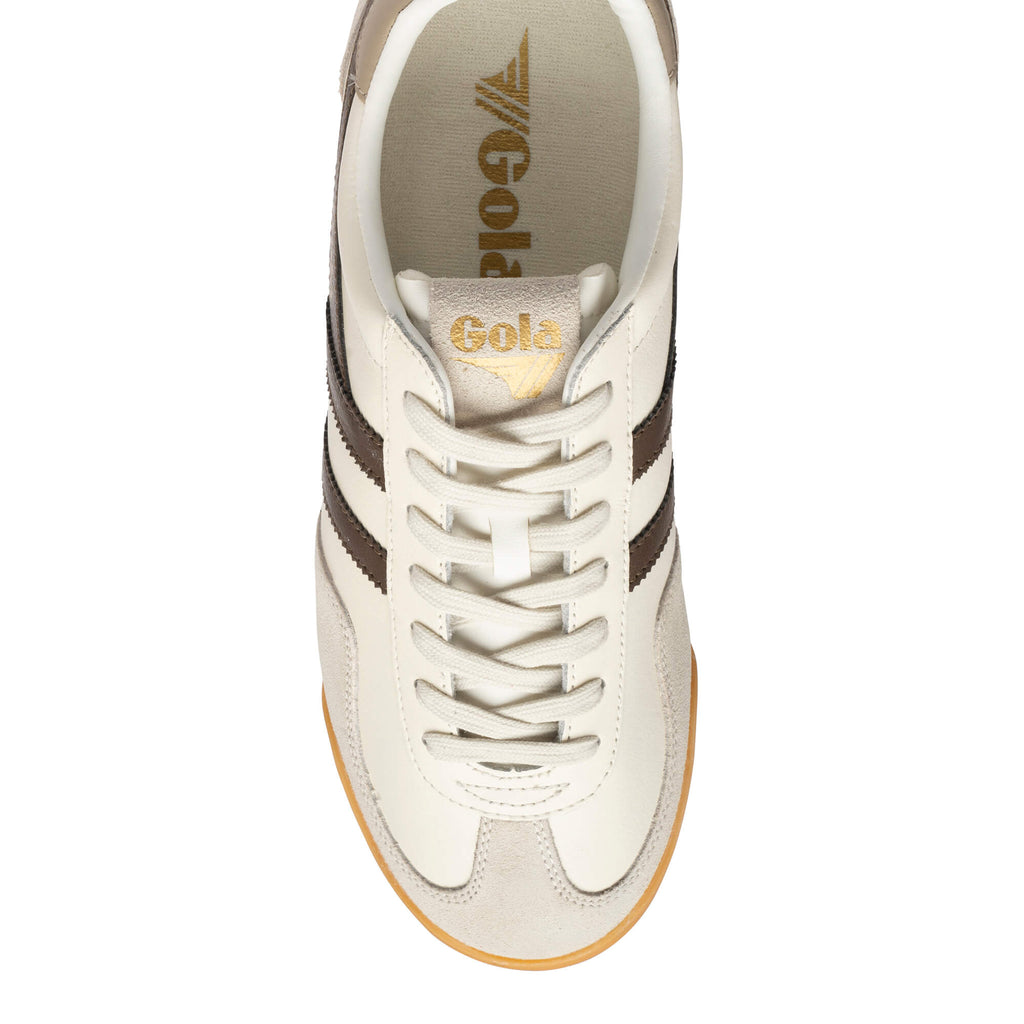 Gola Harrier trainers in off-white and brown
