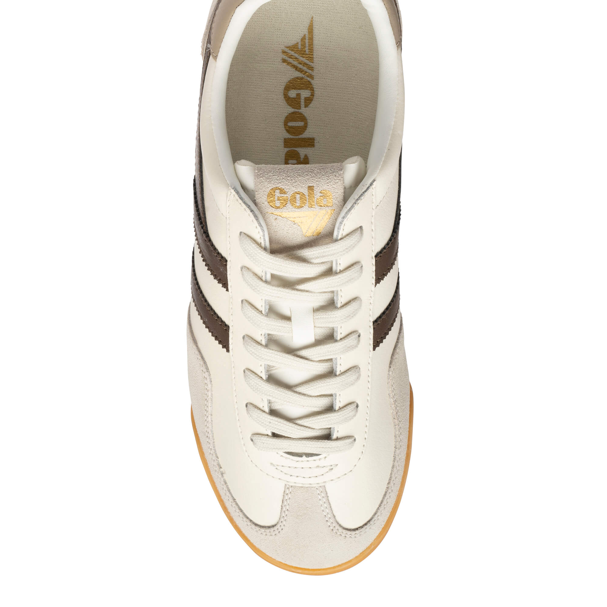 Gola Harrier trainers in off-white and brown