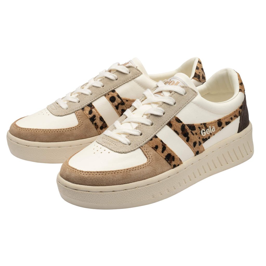 Pair of Gola trainers with leopard print detailing