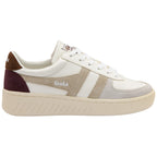 Gola women's trainer in off-white, beige, brown, and burgundy