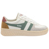 Gola Classics Grandslam-Trident-Sneaker für Damen - Weiß/Grün Nebel/Braunrose