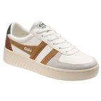 Gola Grandslam Quadrant trainers in off-white, brown, and grey