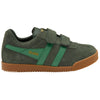 Gola Classics Harrier Strap Trainer für Kinder - Dunkles Khaki/Smaragd