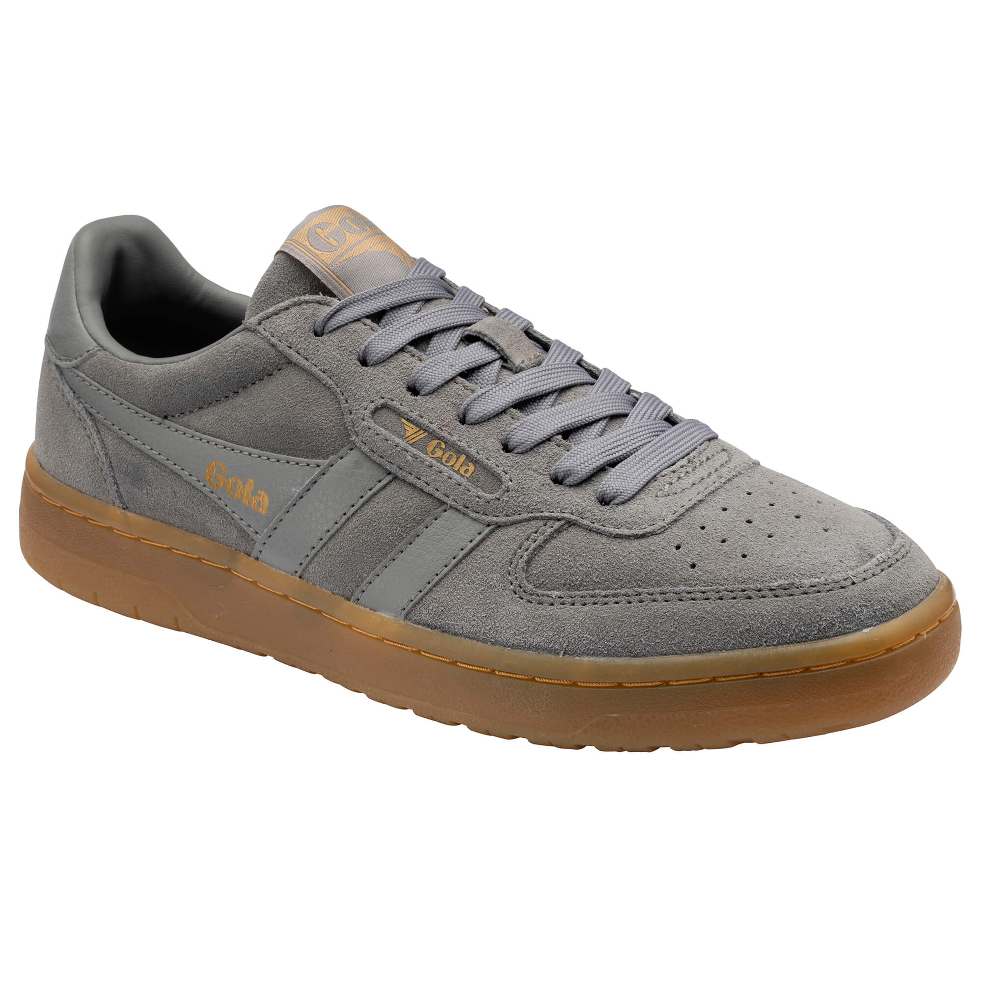 Grey Gola trainers with a brown sole