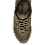 Top-down view of a Gola trainer in khaki with a beige sole