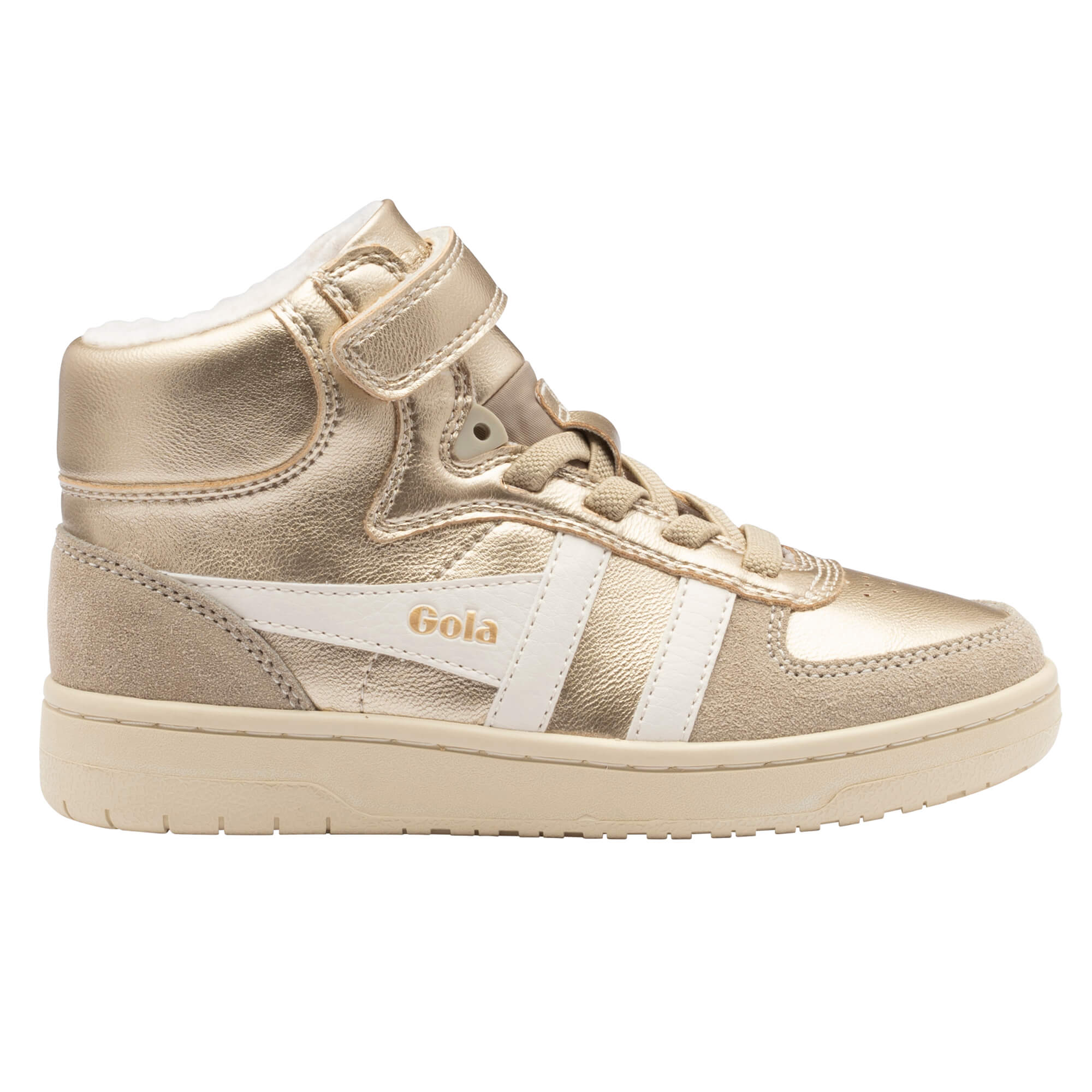 Gola Kids Baseline Mark III Metallic Gold trainers