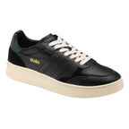 Gola Grandslam Classic Trainers in black with green heel tab and cream laces