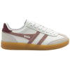 Gola Classics Damen-Sneaker aus Viper-Leder - Weiß/Braunrose/Windsor Wein/Gummi