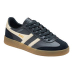 Gola Harrier trainer in navy and off-white with a gum sole