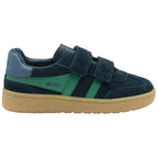 Gola Kids Coaster velcro trainer in navy and green